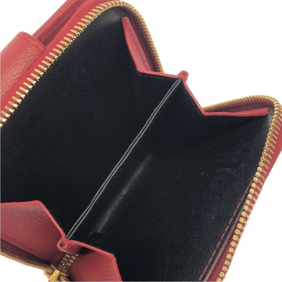 Yves Saint Laurent Cherry Leather Card Holder - Picture 5 of 7